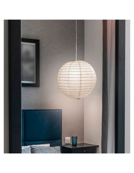 Abajur de papel para luminária de teto Ø40cm, lâmpada não inclusa. 1x E27 máx. 60W IP20