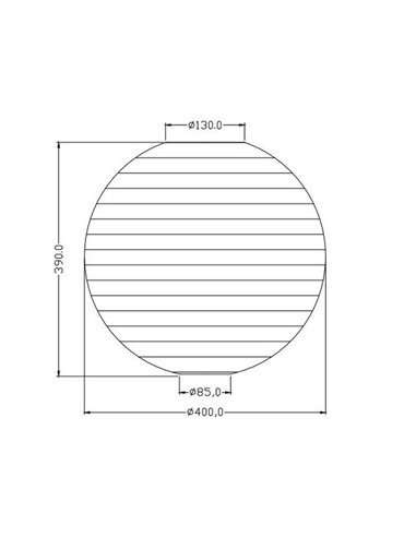 Abat-jour en papier pour plafonnier Ø40cm, ampoule en papier non incluse (1 x E27 max. 60W), IP20