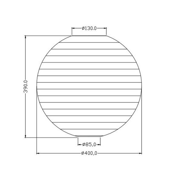 Abat-jour en papier pour plafonnier Ø40cm, ampoule en papier non incluse (1 x E27 max. 60W), IP20