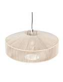 Luminária pendente SVEA estilo boho, Ø61cm (lâmpada não incluída: 1x E27, máx. 10W), IP20, bege.