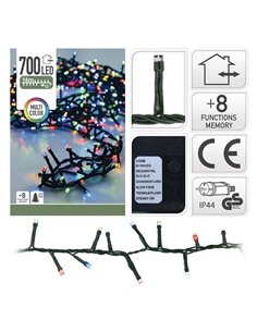 Guirlande lumineuse LED multicolore d'extérieur, 700 LED, type aubépine, 17 m 2