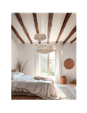 Lámpara colgante estilo boho SVEA Ø61cm bombilla excl. 1x E27 max. 10W IP20 Beige