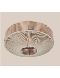 Plafón de techo estilo boho SVEA Ø46cm bombilla excl. 1x E27 max. 10W IP20 Beige 2