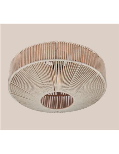 Plafonnier style bohème SVEA Ø46 cm, ampoule non comprise (1 x E27 max. 10 W), IP20, beige