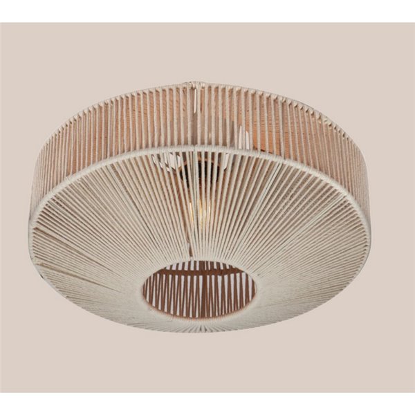 Plafón de techo estilo boho SVEA Ø46cm bombilla excl. 1x E27 max. 10W IP20 Beige