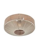 Plafón de techo estilo boho SVEA Ø46cm bombilla excl. 1x E27 max. 10W IP20 Beige