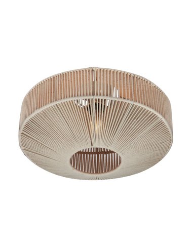 Plafón de techo estilo boho SVEA Ø46cm bombilla excl. 1x E27 max. 10W IP20 Beige