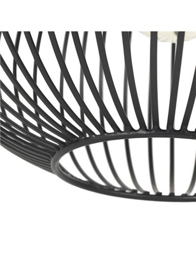 Lámpara de techo 3 pantallas rejilla GILA bombillas excl. 3x E27 max. 10W IP20 Negro