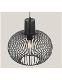 Lámpara colgante con pantalla de rejilla Ø33cm GILA bombilla excl.1x E27 max. 10W IP20 Negro