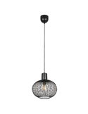 Lámpara colgante con pantalla de rejilla Ø33cm GILA bombilla excl.1x E27 max. 10W IP20 Negro