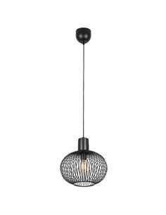 Lámpara colgante con pantalla de rejilla Ø33cm GILA bombilla excl.1x E27 max. 10W IP20 Negro