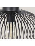 Lámpara colgante con pantalla de rejilla Ø33cm GILA bombilla excl.1x E27 max. 10W IP20 Negro