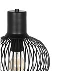 Lámpara colgante metálica Ø23cm GILA bombilla excl.1x E27 max. 10W IP20 Negro
