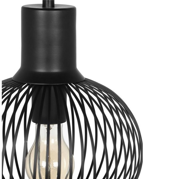 Suspension GILA en métal Ø23 cm, ampoule non comprise (1 x E27, 10 W max.), IP20, noire