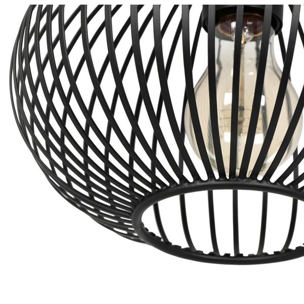 Lámpara colgante metálica Ø23cm GILA bombilla excl.1x E27 max. 10W IP20 Negro