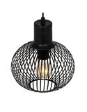 Lámpara colgante metálica Ø23cm GILA bombilla excl.1x E27 max. 10W IP20 Negro