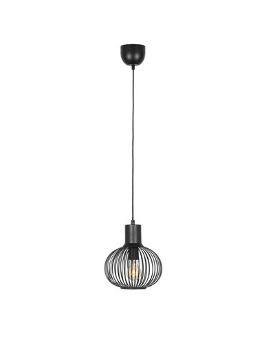 Suspension GILA en métal Ø23 cm, ampoule non comprise (1 x E27, 10 W max.), IP20, noire
