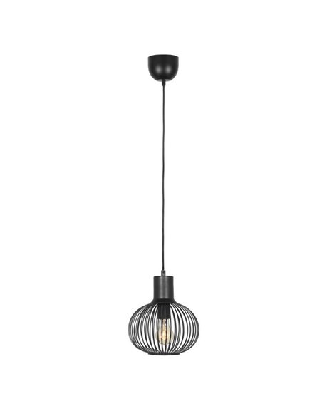 Lámpara colgante metálica Ø23cm GILA bombilla excl.1x E27 max. 10W IP20 Negro