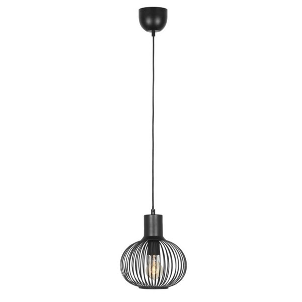 Lámpara colgante metálica Ø23cm GILA bombilla excl.1x E27 max. 10W IP20 Negro