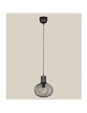 Suspension GILA en métal Ø23 cm, ampoule non comprise (1 x E27, 10 W max.), IP20, noire