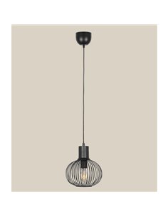 Lámpara colgante metálica Ø23cm GILA bombilla excl.1x E27 max. 10W IP20 Negro 2
