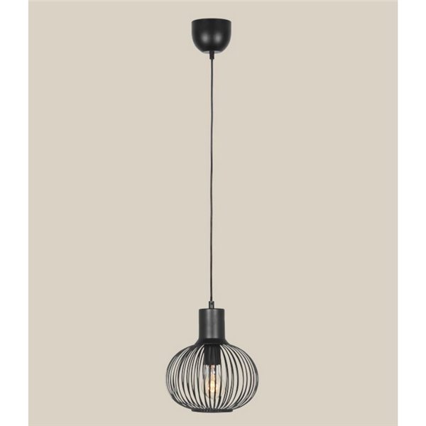 Lámpara colgante metálica Ø23cm GILA bombilla excl.1x E27 max. 10W IP20 Negro