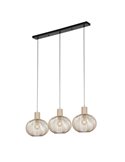 Lámpara de techo 3 pantallas rejilla GILA bombillas excl. 3x E27 max. 10W IP20 Beige