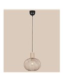 Lámpara colgante metálica Ø33cm GILA bombilla excl.1x E27 max. 10W IP20 Beige
