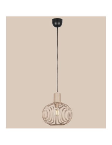 Lámpara colgante metálica Ø33cm GILA bombilla excl.1x E27 max. 10W IP20 Beige