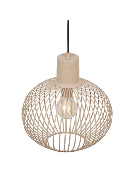 Lámpara colgante metálica Ø33cm GILA bombilla excl.1x E27 max. 10W IP20 Beige