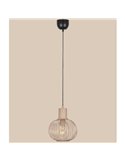 Lámpara colgante metálica Ø23cm GILA bombilla excl.1x E27 max. 10W IP20 Beige