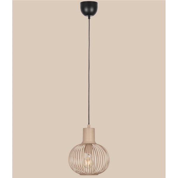 Suspension GILA en métal Ø23 cm, ampoule non comprise (1 x E27, 10 W max.), IP20, beige