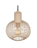 Lámpara colgante metálica Ø23cm GILA bombilla excl.1x E27 max. 10W IP20 Beige