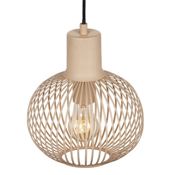 Suspension GILA en métal Ø23 cm, ampoule non comprise (1 x E27, 10 W max.), IP20, beige