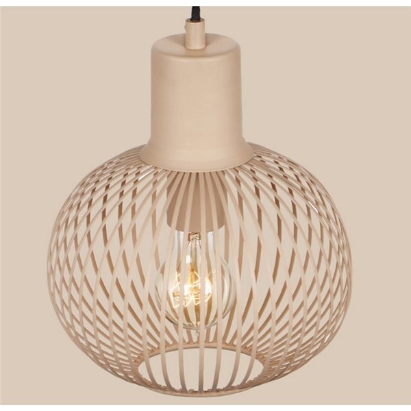 Suspension GILA en métal Ø23 cm, ampoule non comprise (1 x E27, 10 W max.), IP20, beige