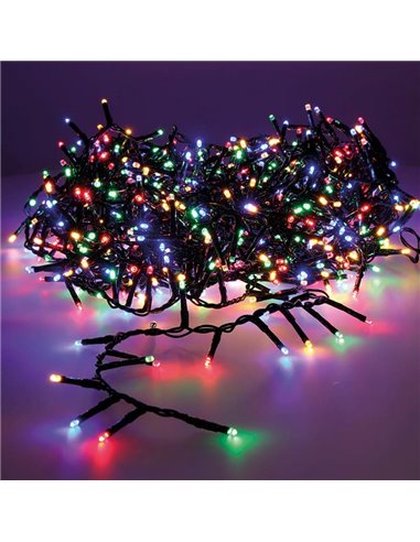 Guirlande lumineuse multicolore clignotante - 1600 cm