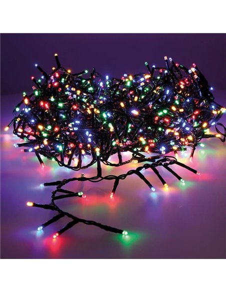 Guirlande lumineuse multicolore clignotante - 1600 cm