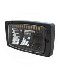 Faro LED rectangular 12/24V con luz de estacionamiento, cruce, diurna y carretera IP67/IP6K9K homologado