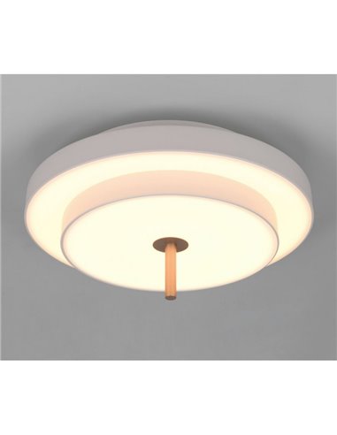 Luminária de teto LED KEATON 34,5W 4000lm com interruptor DIP, temperatura de cor 2300+3000+4000K, cinza/bronze