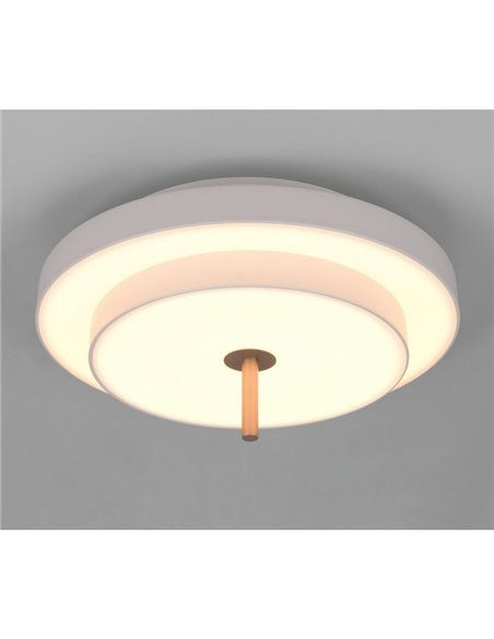 Luminária de teto LED KEATON 34,5W 4000lm com interruptor DIP, temperatura de cor 2300+3000+4000K, cinza/bronze