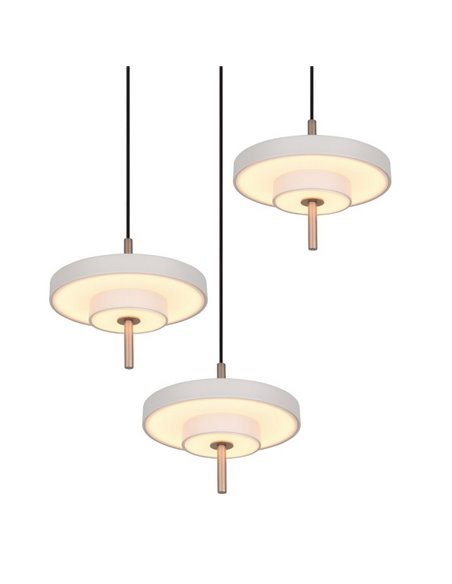 Plafonnier LED KEATON 3, 10 W, 1200 lm, interrupteur DIP, 2300 + 3000 + 4000 K, gris/bronze