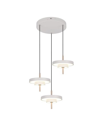 Lámpara de techo 3 luces LED KEATON 10W 1200Lm DIP SWITCH 2300+3000+4000K Gris/bronce