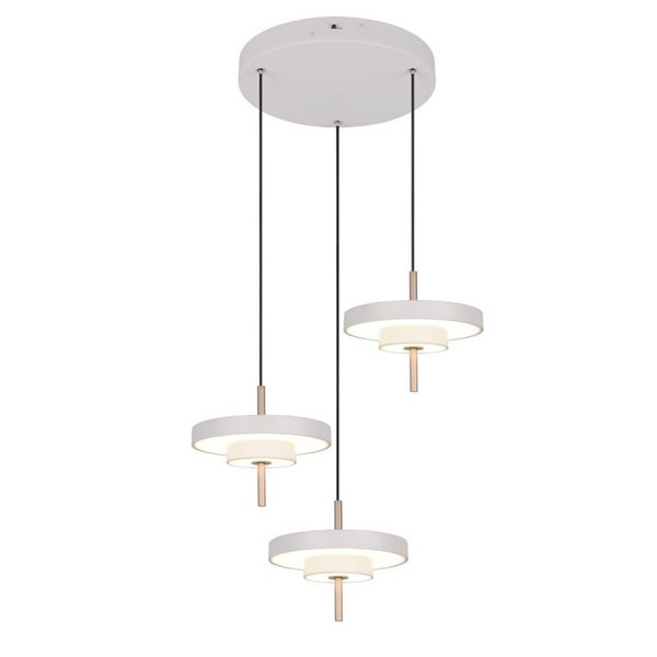 Lámpara de techo 3 luces LED KEATON 10W 1200Lm DIP SWITCH 2300+3000+4000K Gris/bronce