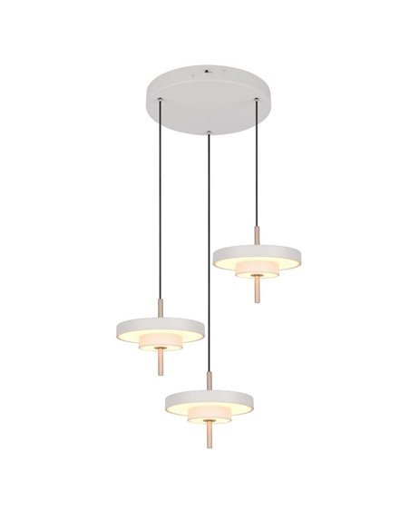 Lámpara de techo 3 luces LED KEATON 10W 1200Lm DIP SWITCH 2300+3000+4000K Gris/bronce