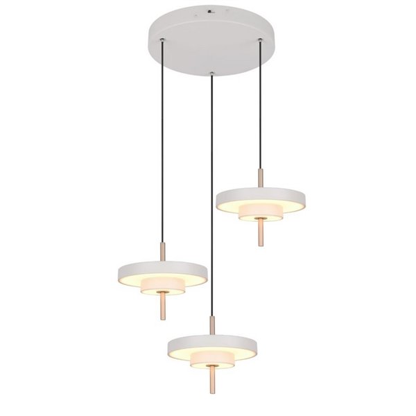 Lámpara de techo 3 luces LED KEATON 10W 1200Lm DIP SWITCH 2300+3000+4000K Gris/bronce