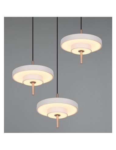 Plafonnier LED KEATON 3, 10 W, 1200 lm, interrupteur DIP, 2300 + 3000 + 4000 K, gris/bronze