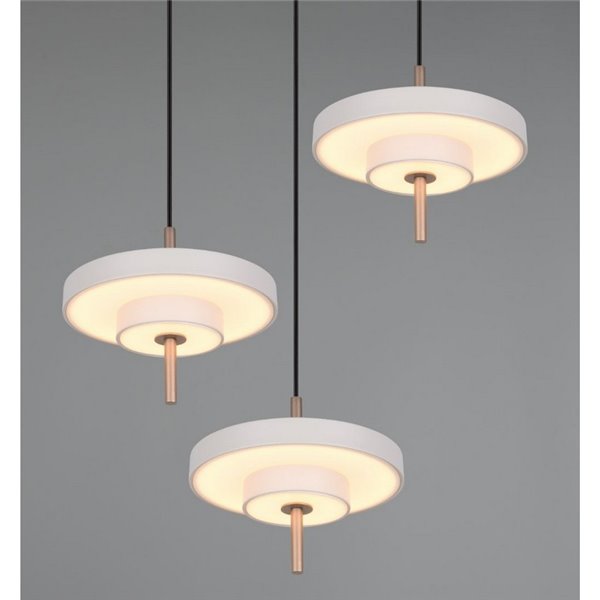 Lámpara de techo 3 luces LED KEATON 10W 1200Lm DIP SWITCH 2300+3000+4000K Gris/bronce