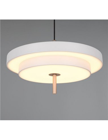 Luminária de teto LED KEATON Ø40cm 10W 1200lm com interruptor DIP, temperatura de cor 2300+3000+4000K, cinza/bronze