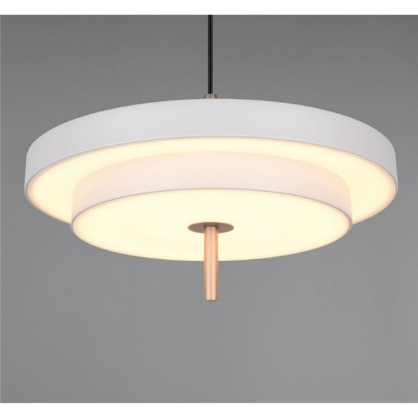 Plafonnier LED KEATON Ø40cm 10W 1200lm Interrupteur DIP 2300+3000+4000K Gris/Bronze
