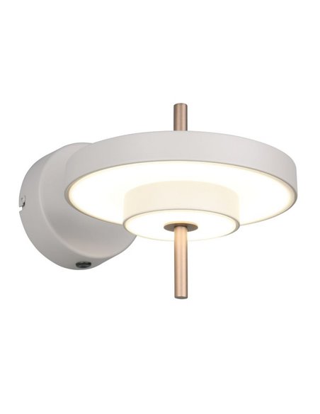 Luminária de parede LED KEATON, ajustável, 10W, 1200lm, 2300+3000+4000K, Cinza/Bronze